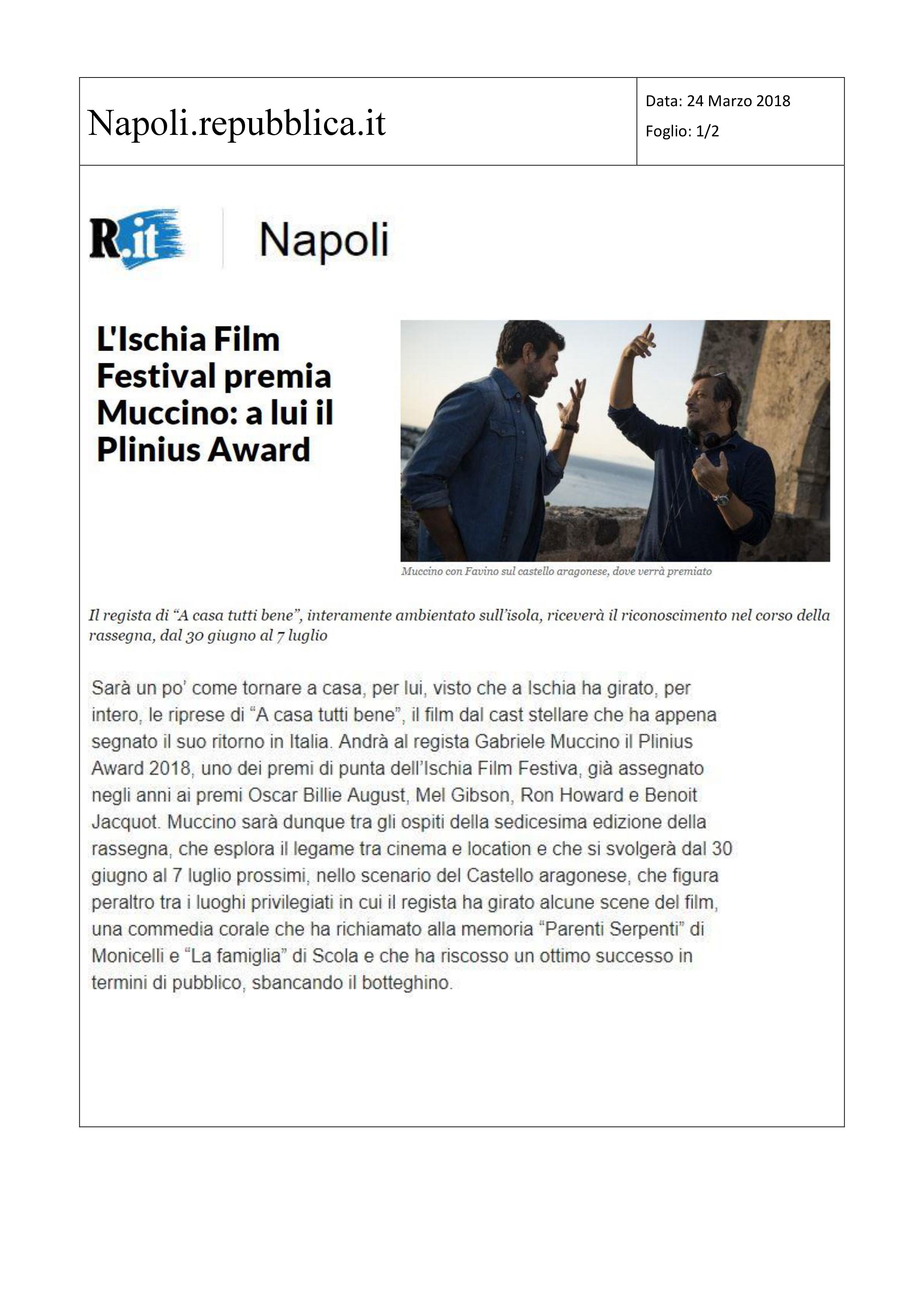 Napoli. Repubblica.it 24 marzo